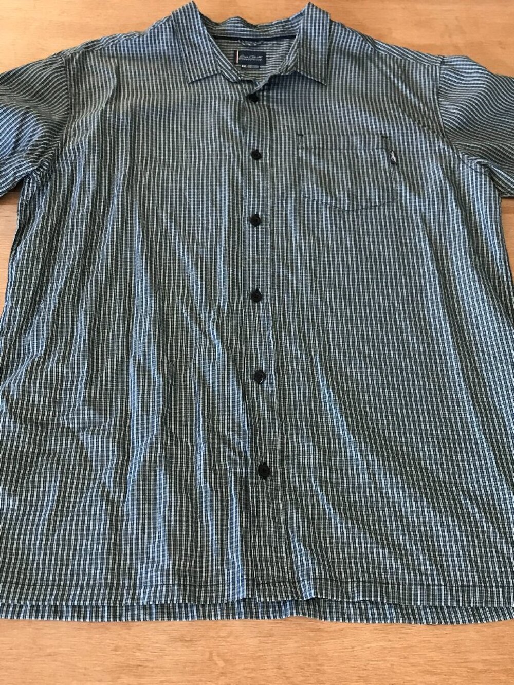 Jack O' Neill Shirts Men XXL Black Plaid Button Up Pocket Short Sleeve Collared